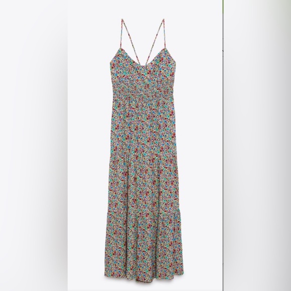 ZARA MIDI FLORAL PRINT DRESS - Picture 7 of 12